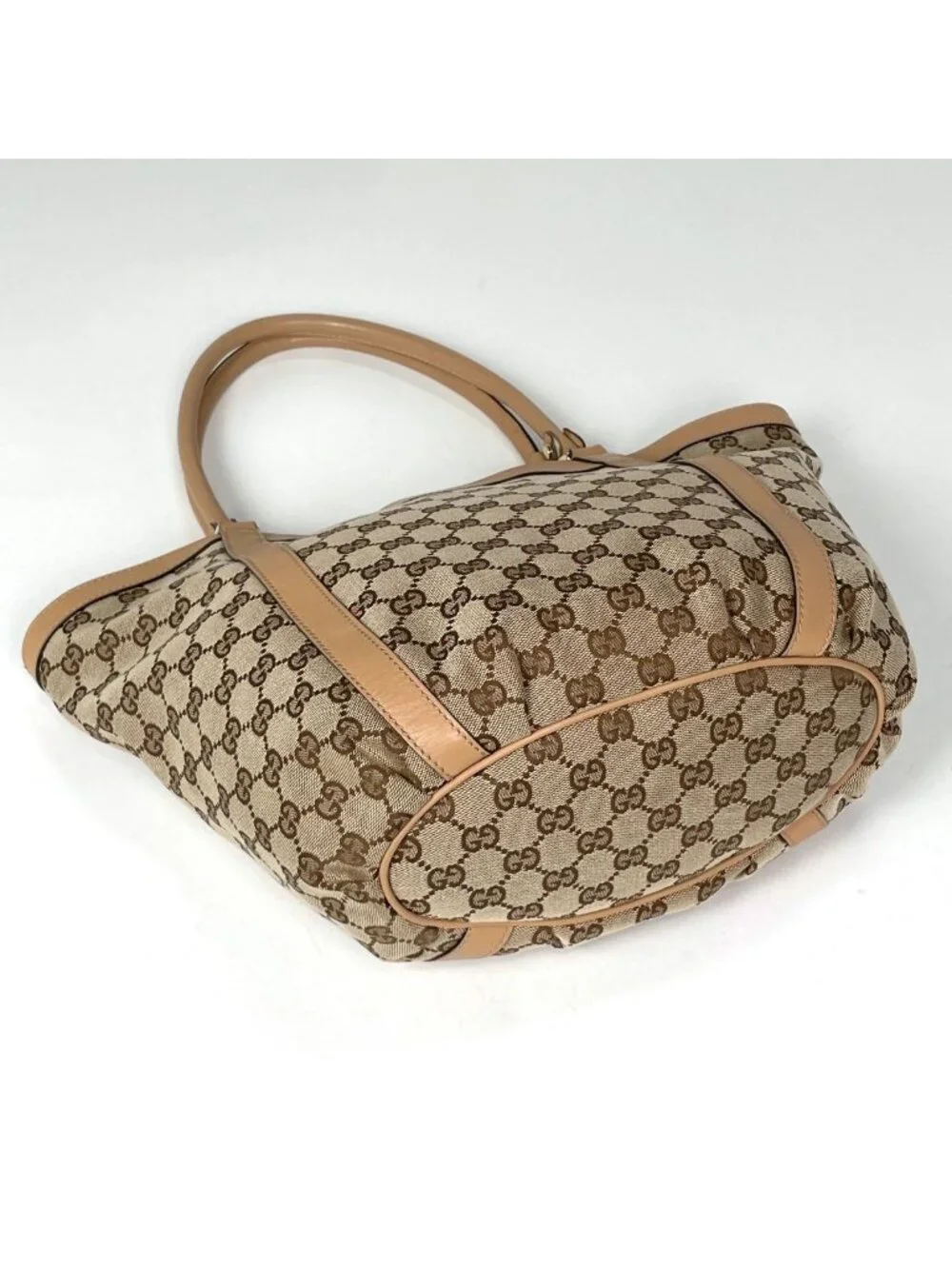 Gucci GG Pattern Tote Abbey Canvas Beige